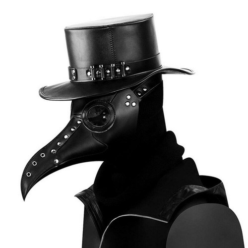 Steampunk leather plague - leather,