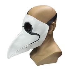 White Latex Plague Doctor Mask