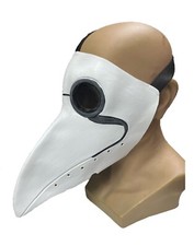 White Latex Plague Doctor Mask