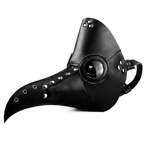 Leather plague doctor mask - leather,